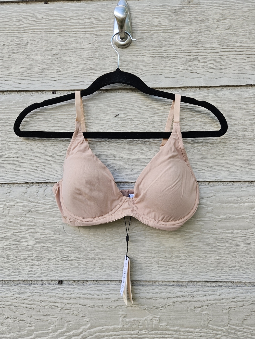 NWT Cosabella Free Cut Micro Lightly Lined in Sette beige nude size 36B